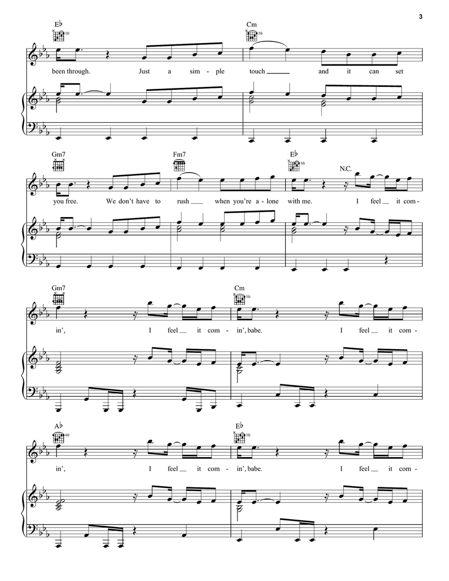 I Feel It Coming I Feel It Coming Piano, Vocal, Guitar scores gallery preview page 3