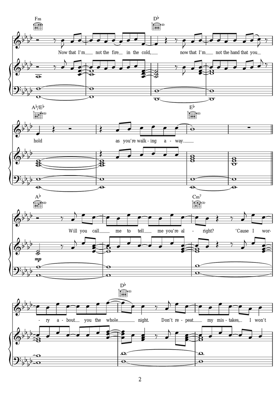 Safe Inside Safe Inside Piano, Vocal scores gallery preview page 2