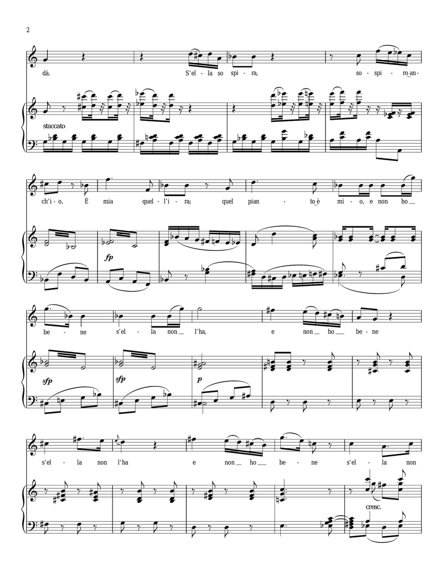 Dalla Sua Pace Dalla Sua Pace Piano, Vocal, Guitar scores gallery preview page 2