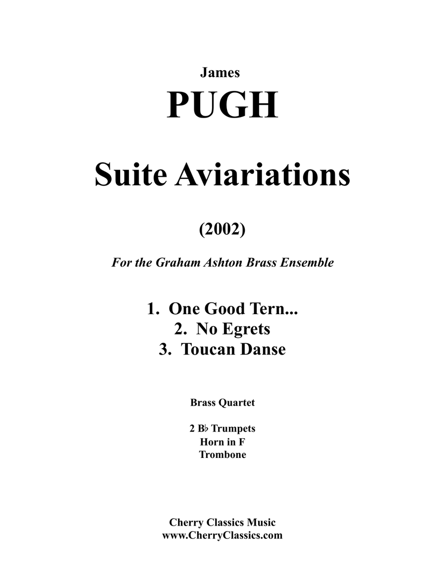 Suite Aviariations for Brass Quartet Brass Quartet scores gallery preview page 2