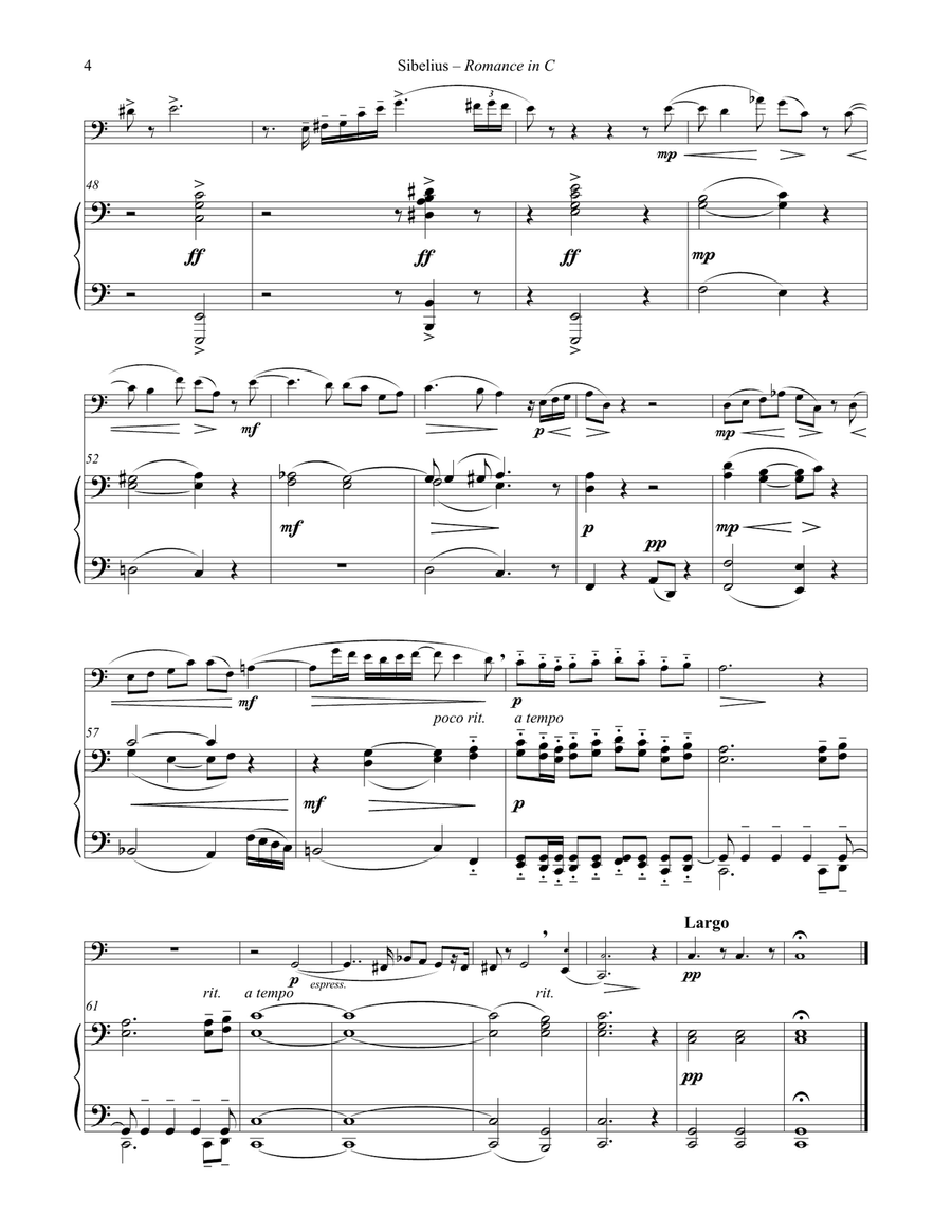 Romance in C, Op. 42 for Euphonium & Piano Euphonium scores gallery preview page 5