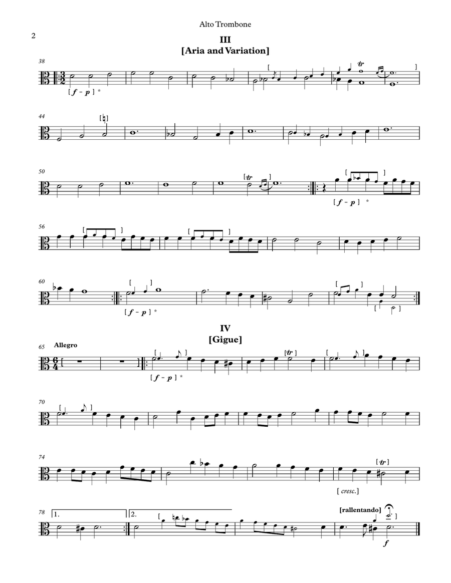 St. Thomas Sonata for Trombone & Piano Piano Accompaniment scores gallery preview page 4