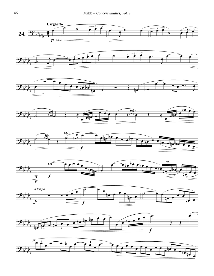 Concert Studies for Bass Trombone or Tuba Volume 1 Trombone scores gallery preview page 4