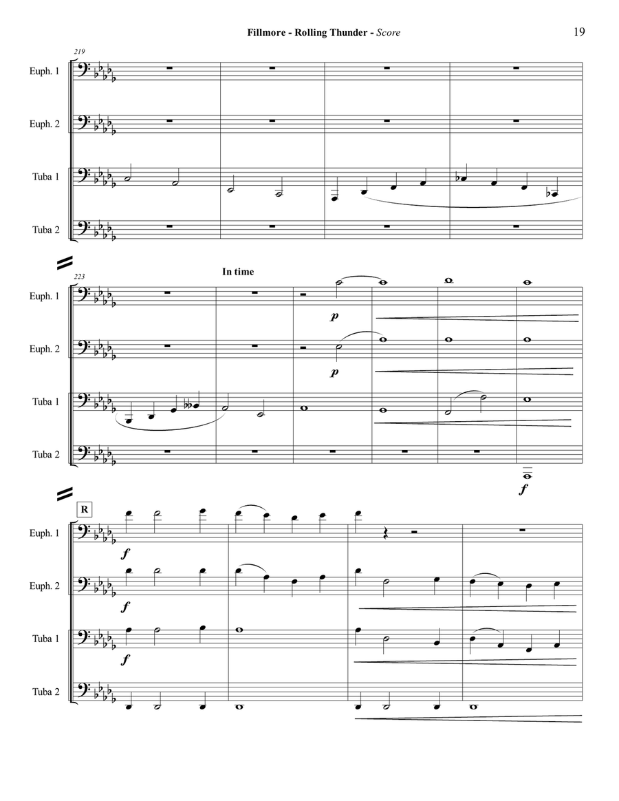 Rolling Thunder for Tuba Quartet Tuba Quartet scores gallery preview page 5