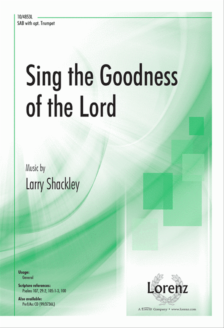 Sing the Goodness of the Lord 3-Part scores gallery preview page 1