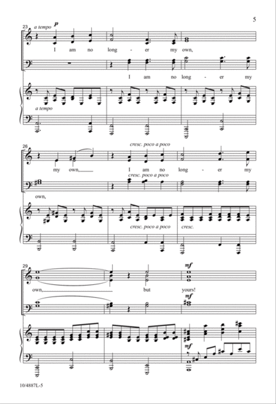 I Am No Longer My Own I Am No Longer My Own 4-Part scores gallery preview page 4