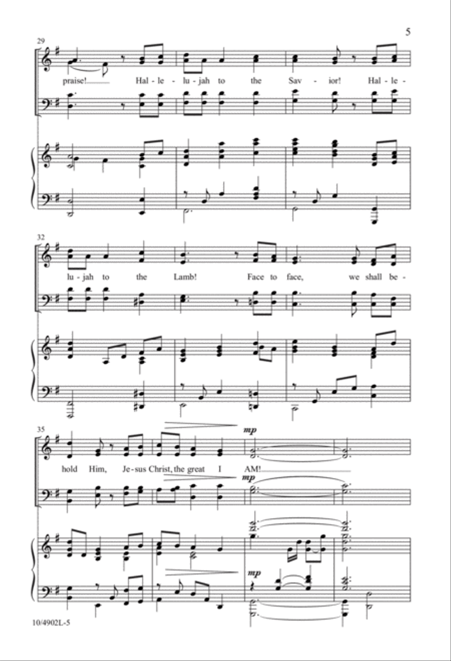 Face to Face, We Shall Behold Him! 4-Part scores gallery preview page 5