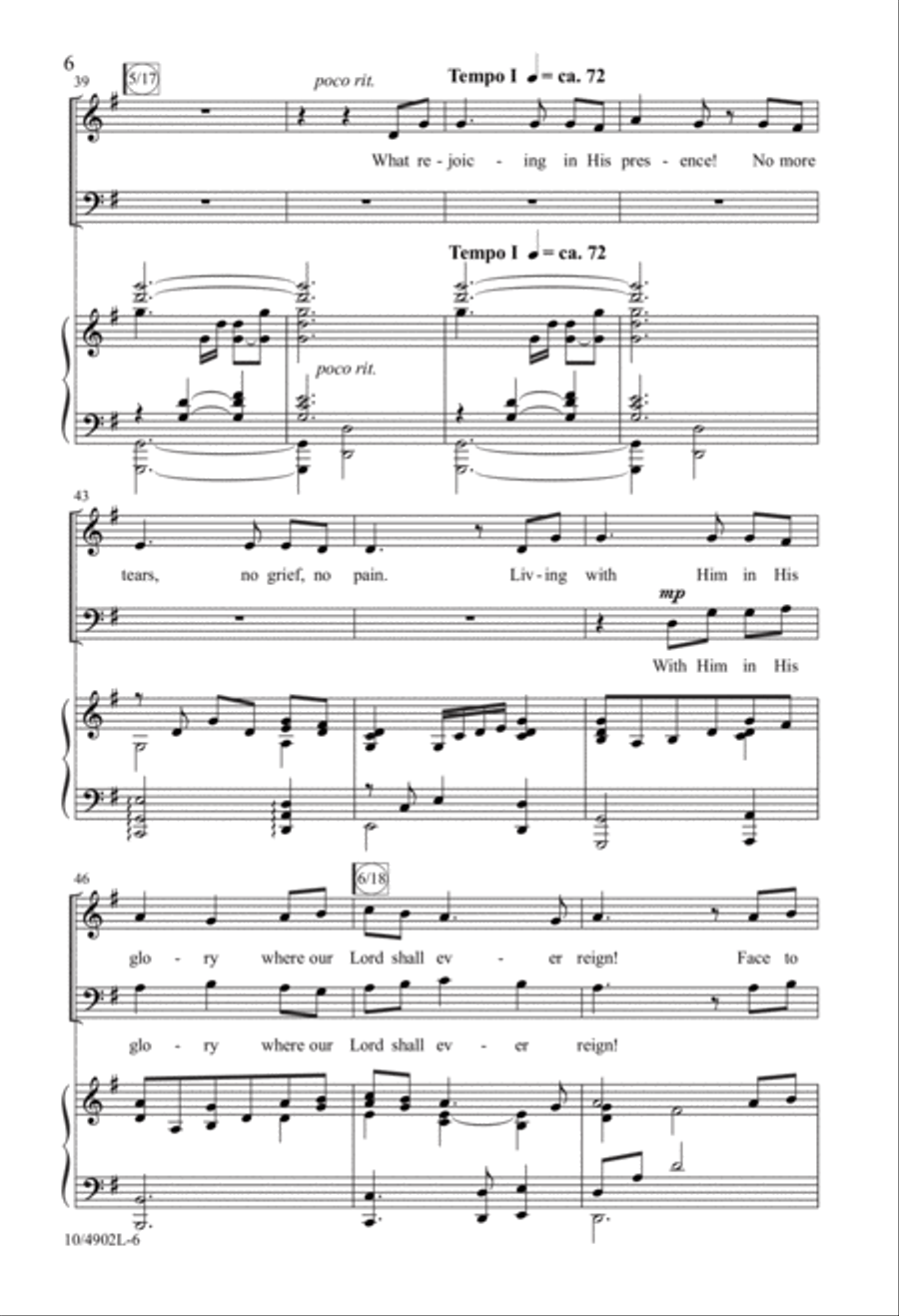 Face to Face, We Shall Behold Him! 4-Part scores gallery preview page 6