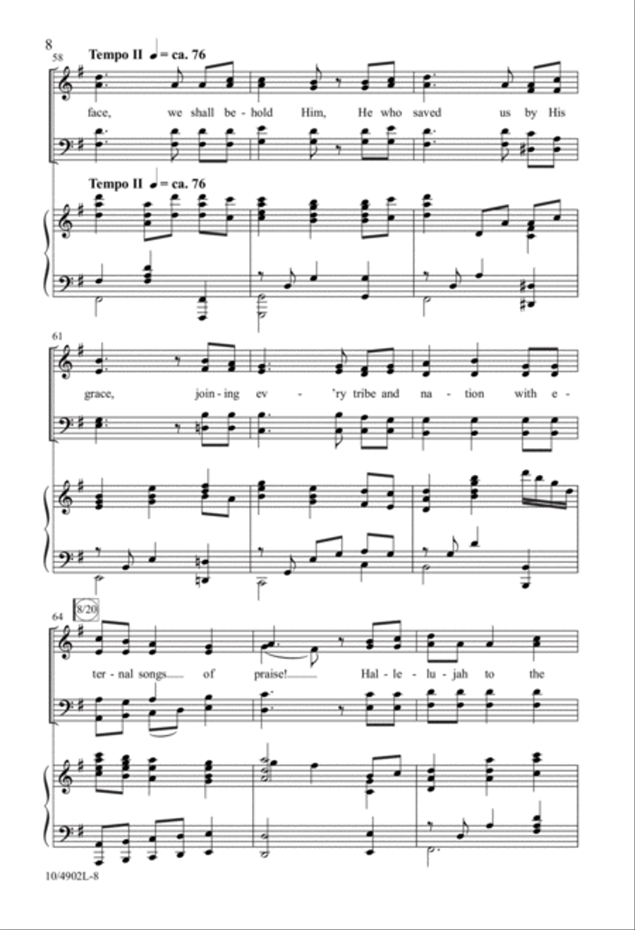Face to Face, We Shall Behold Him! 4-Part scores gallery preview page 8