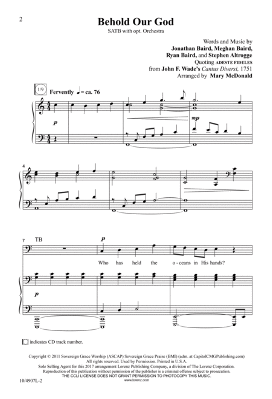 Behold Our God Behold Our God 4-Part scores gallery preview page 2