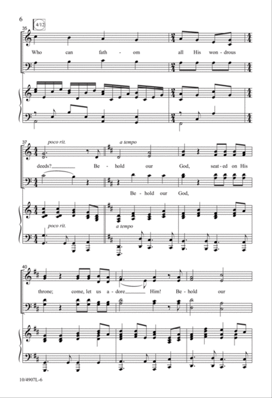 Behold Our God Behold Our God 4-Part scores gallery preview page 6