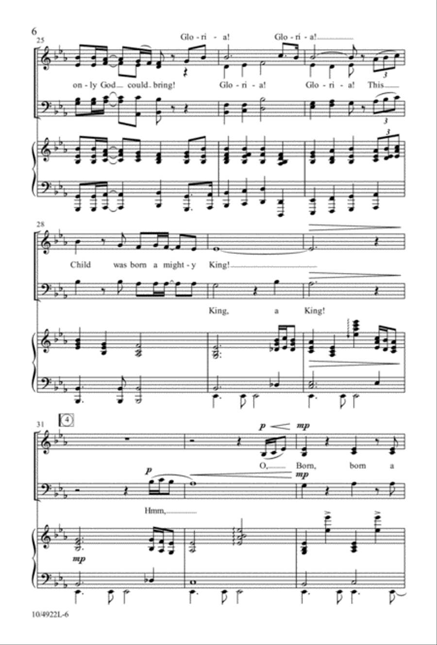 Born a Mighty King Born a Mighty King 4-Part scores gallery preview page 5