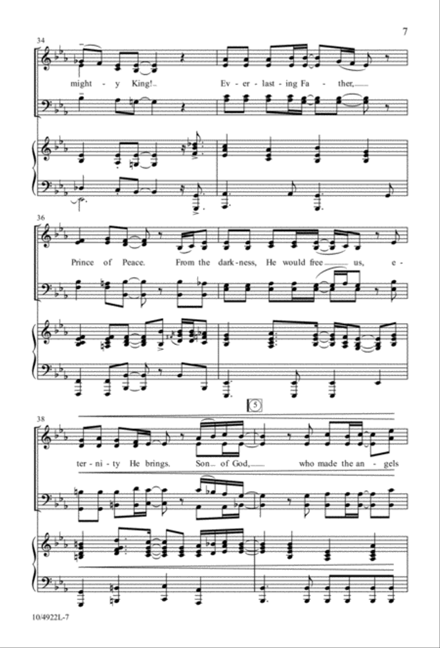 Born a Mighty King Born a Mighty King 4-Part scores gallery preview page 6