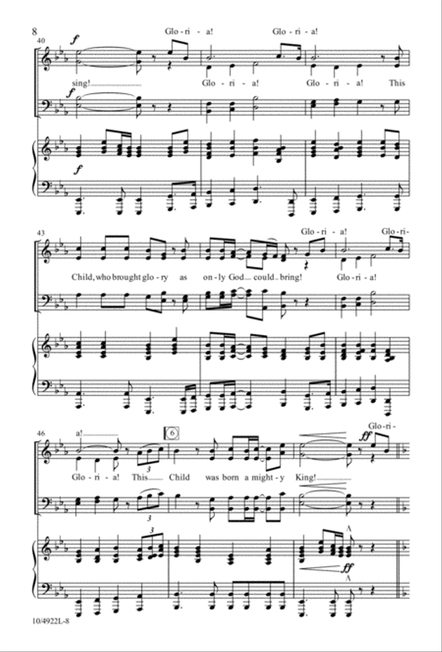 Born a Mighty King Born a Mighty King 4-Part scores gallery preview page 7