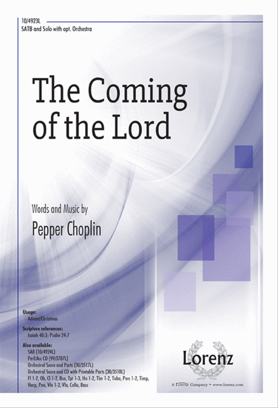 The Coming of the Lord The Coming of the Lord 4-Part scores gallery preview page 1