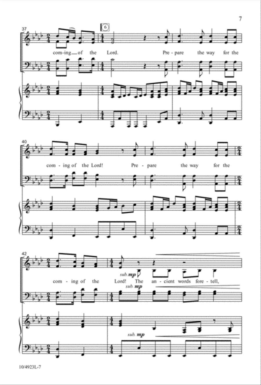 The Coming of the Lord The Coming of the Lord 4-Part scores gallery preview page 7