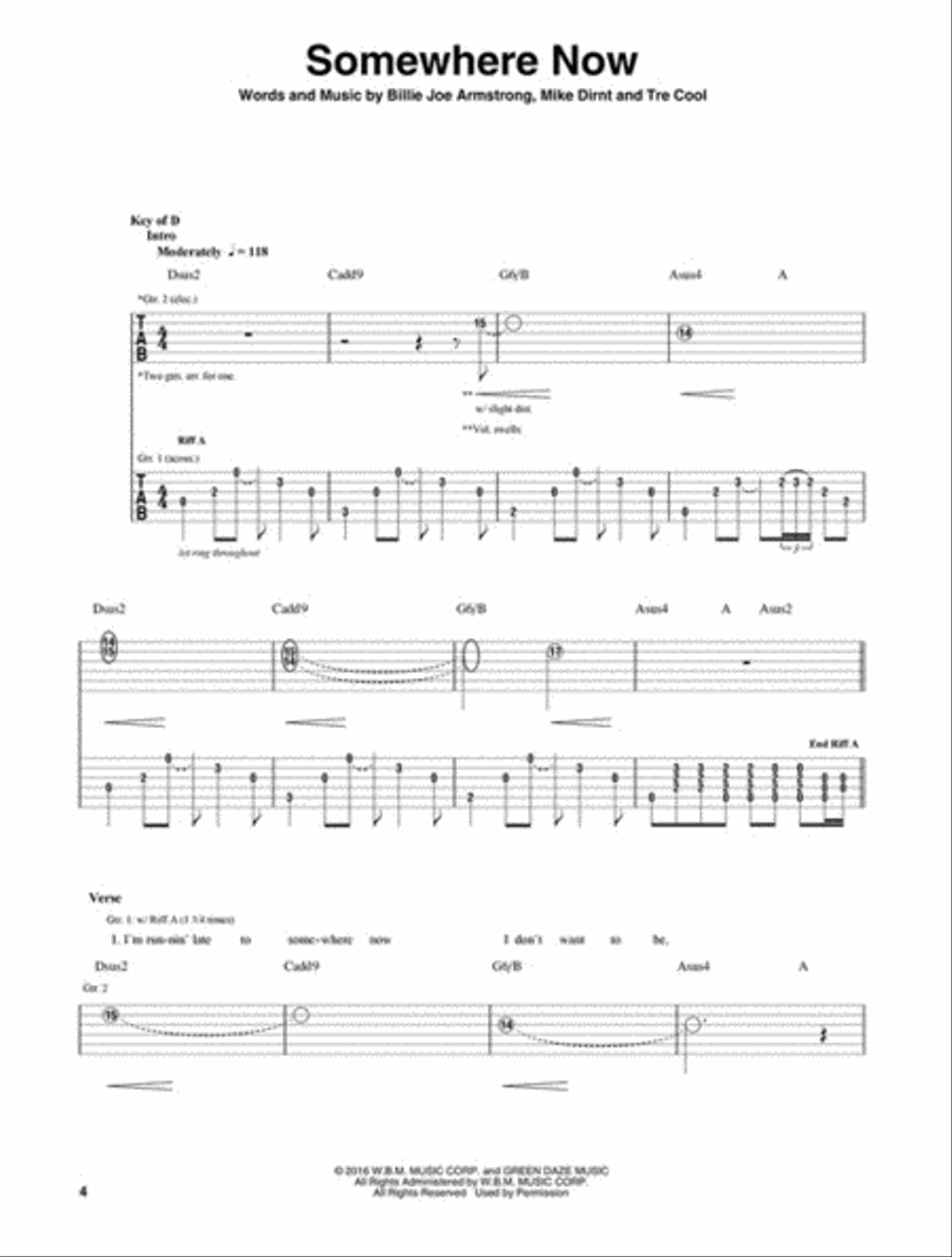 Green Day - Revolution Radio Electric Guitar scores gallery preview page 3