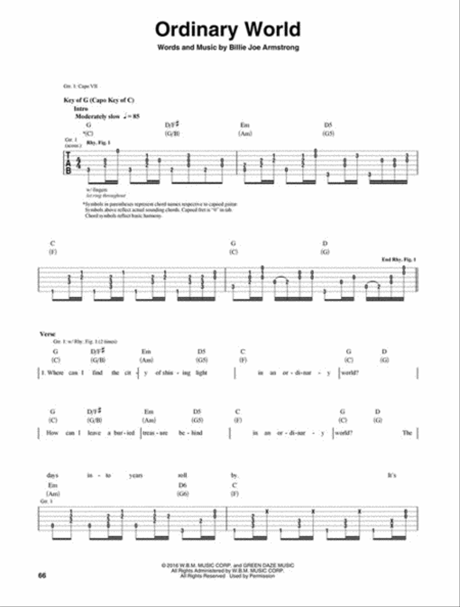 Green Day - Revolution Radio Electric Guitar scores gallery preview page 5