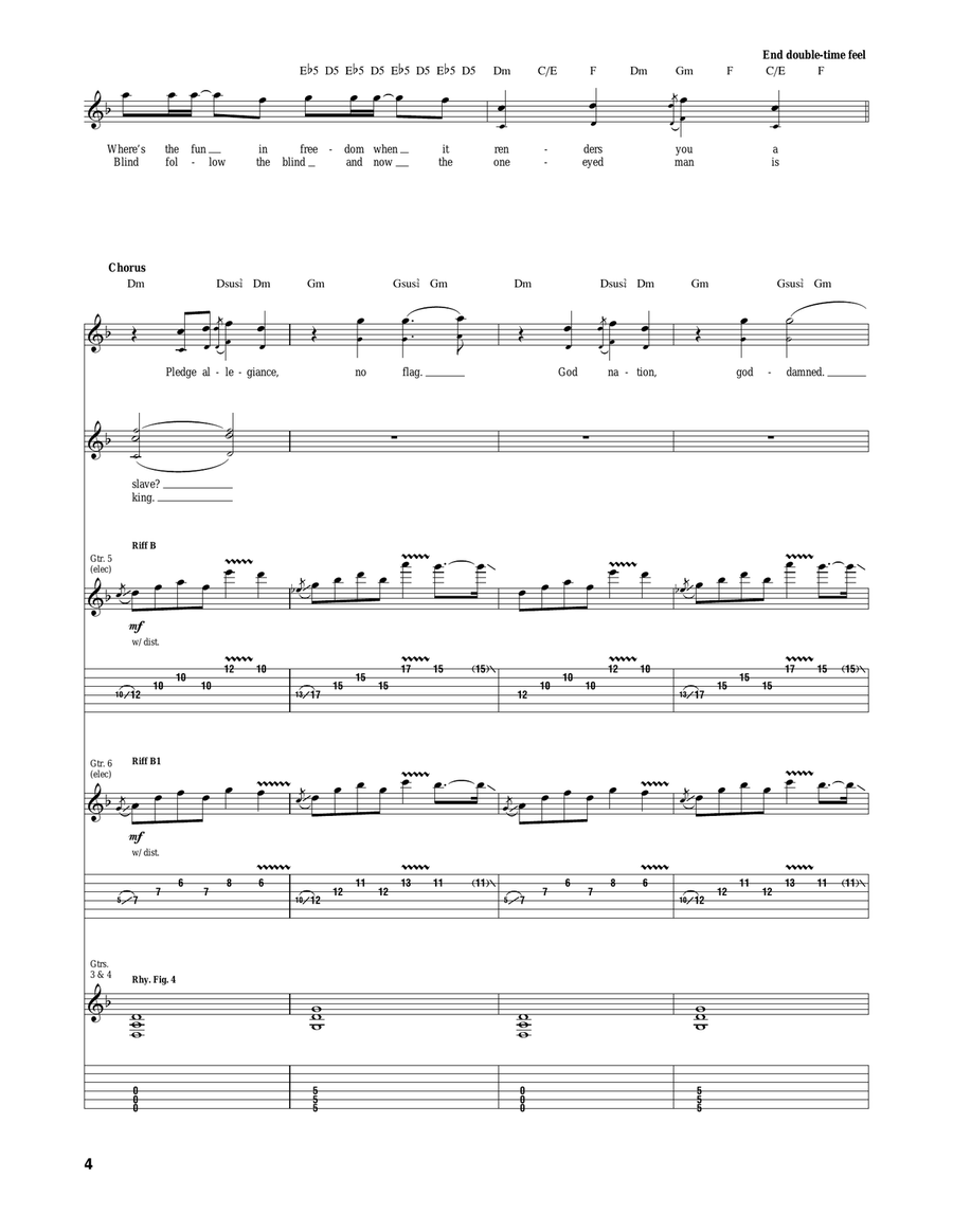 God Damn God Damn Acoustic Guitar scores gallery preview page 4
