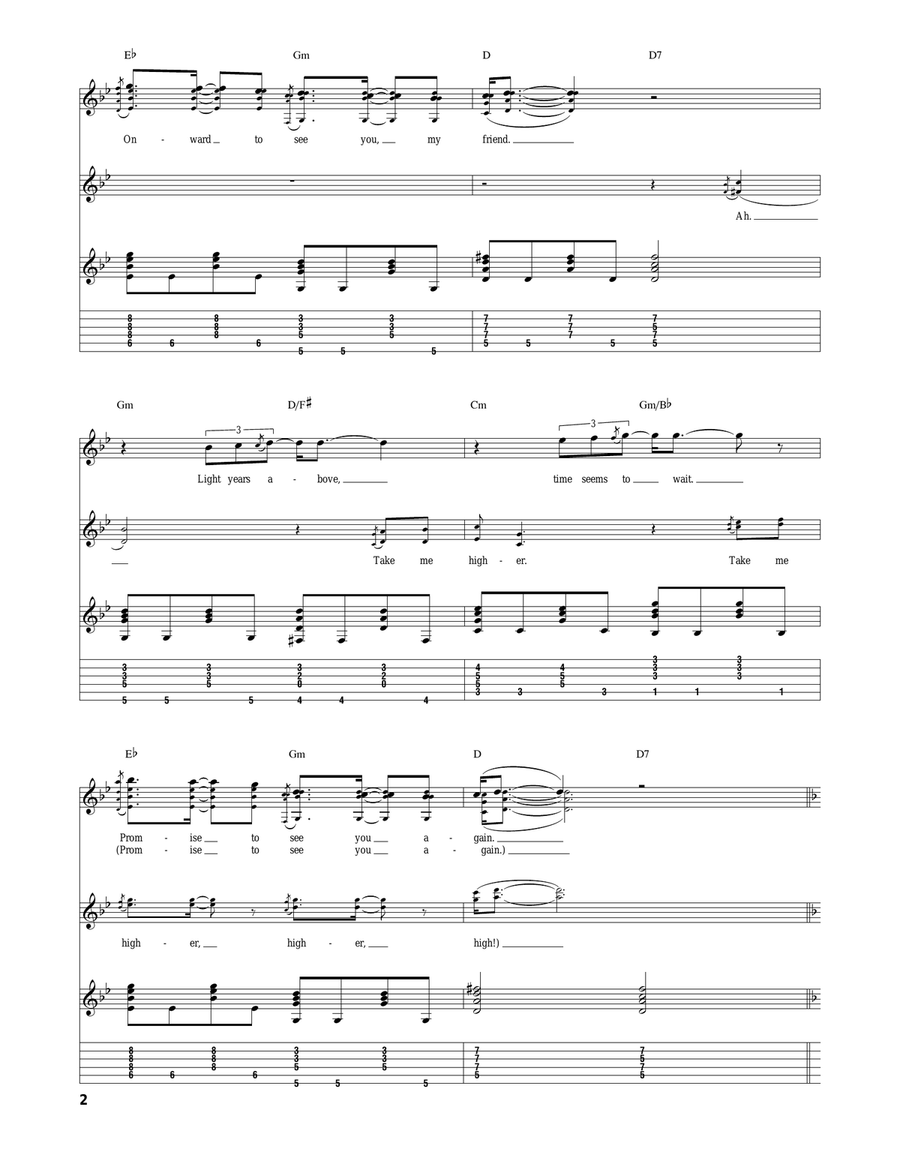Higher Higher Acoustic Guitar scores gallery preview page 2