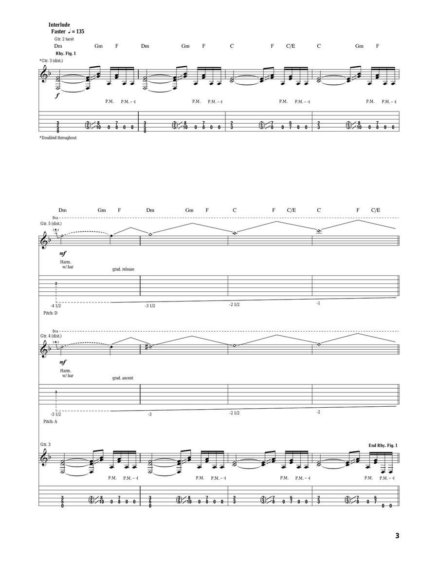 Higher Higher Acoustic Guitar scores gallery preview page 3
