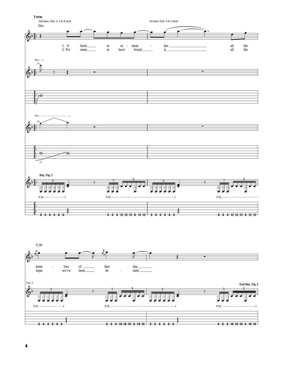 Higher Higher Acoustic Guitar scores gallery preview page 4