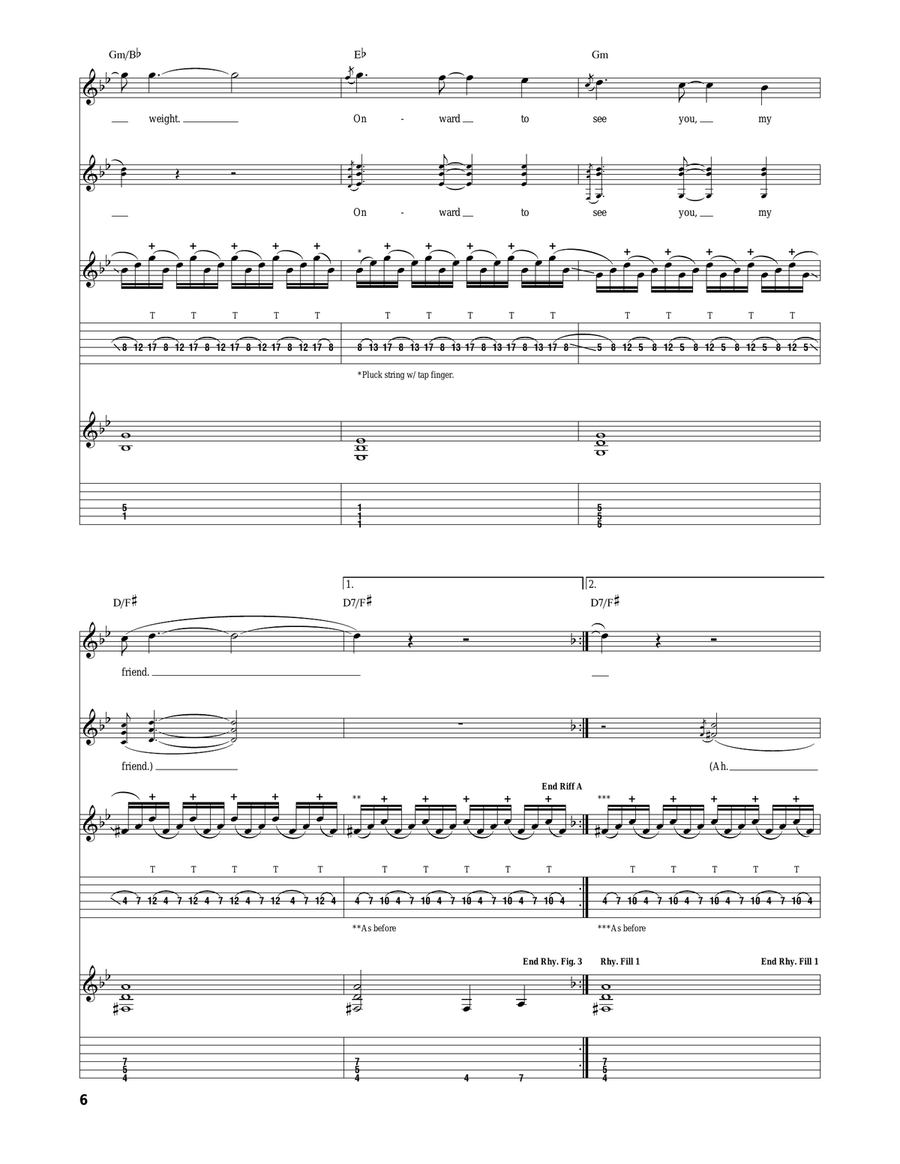 Higher Higher Acoustic Guitar scores gallery preview page 6