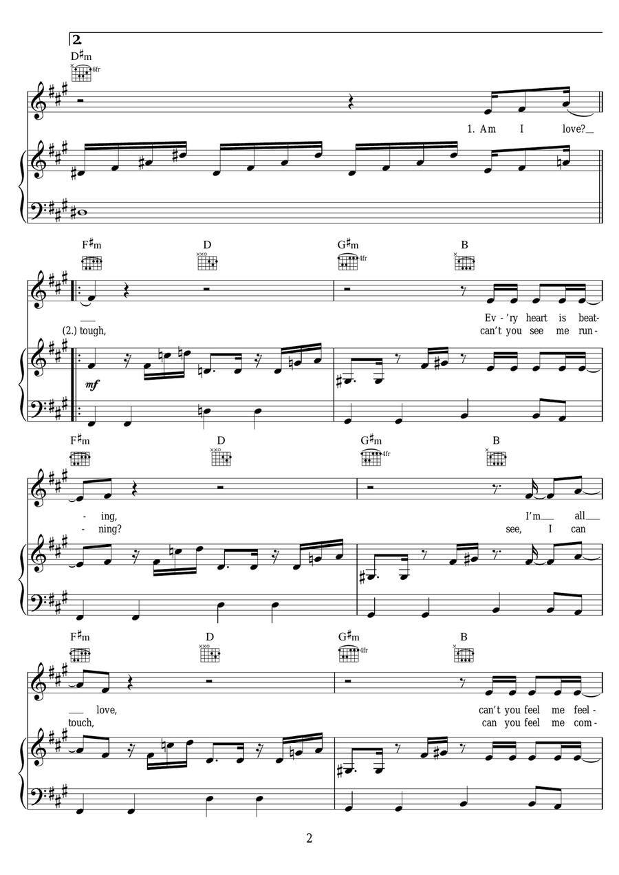 Automaton Piano, Vocal scores gallery preview page 2