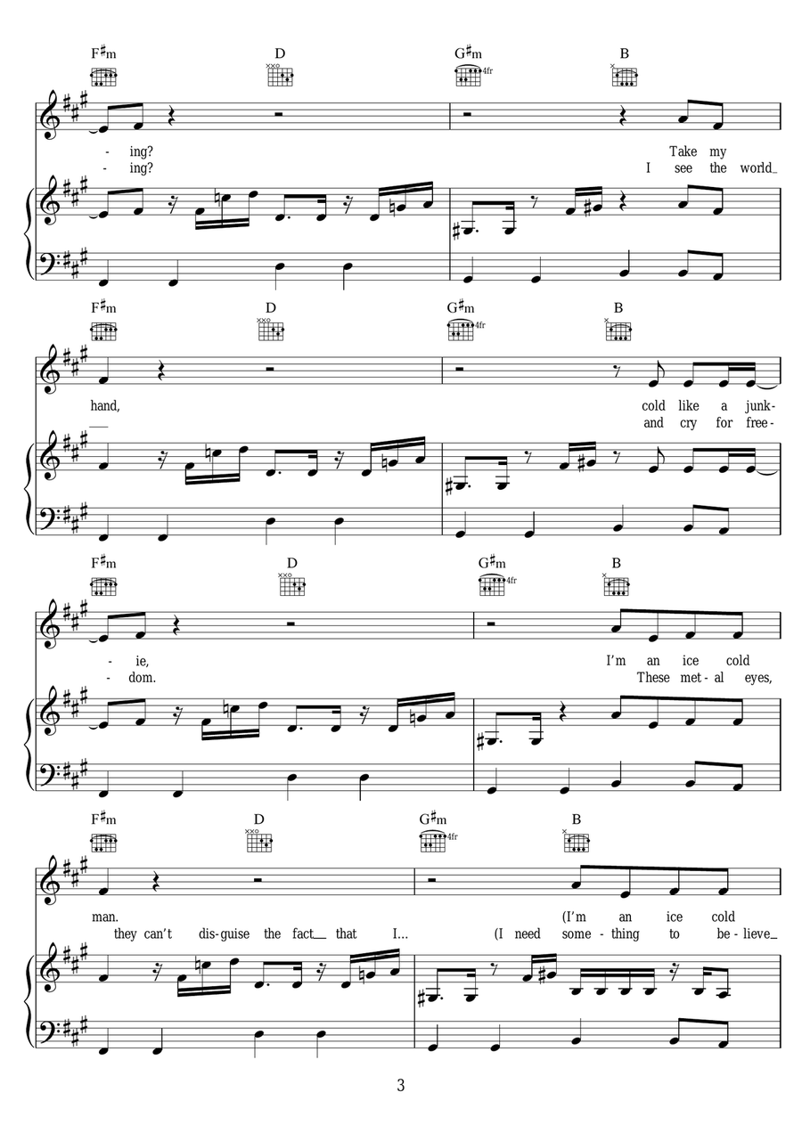 Automaton Piano, Vocal scores gallery preview page 3