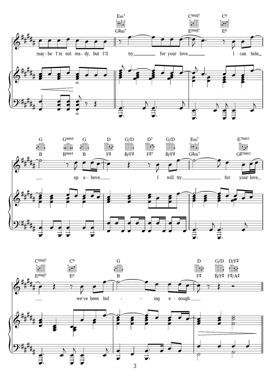 Try Try Piano, Vocal scores gallery preview page 3