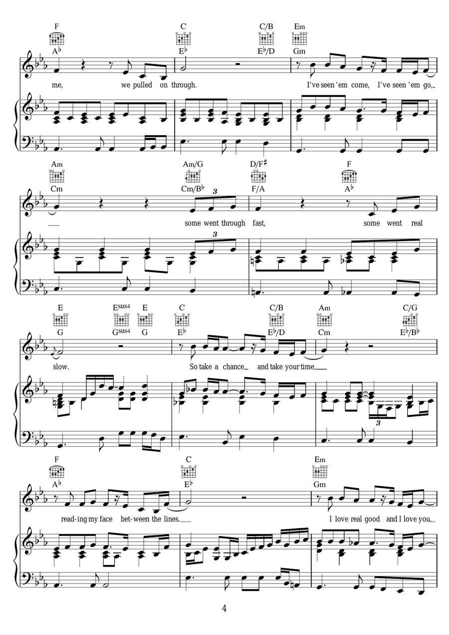 A Good Heart A Good Heart Piano, Vocal scores gallery preview page 4