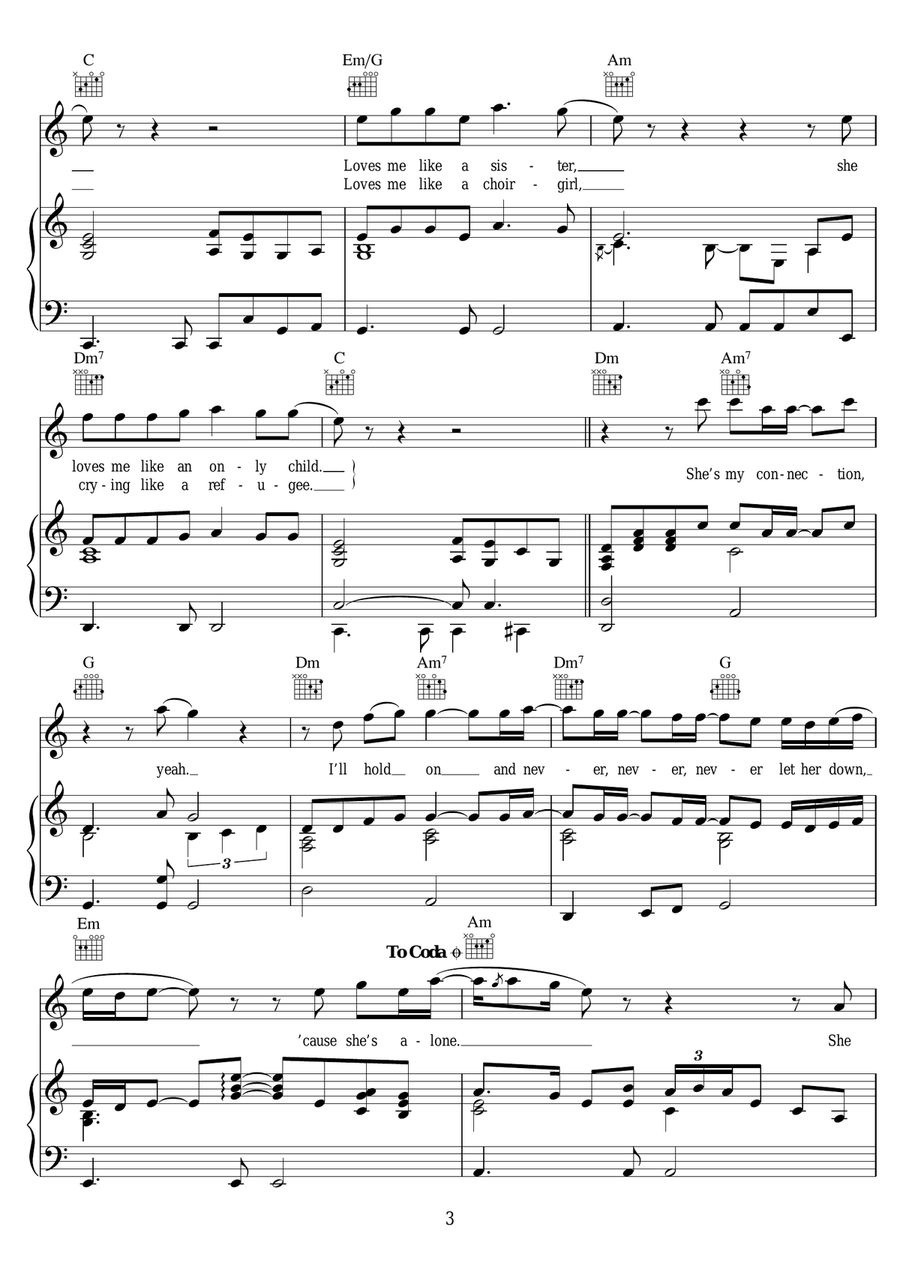 Choirgirl Choirgirl Piano, Vocal scores gallery preview page 3