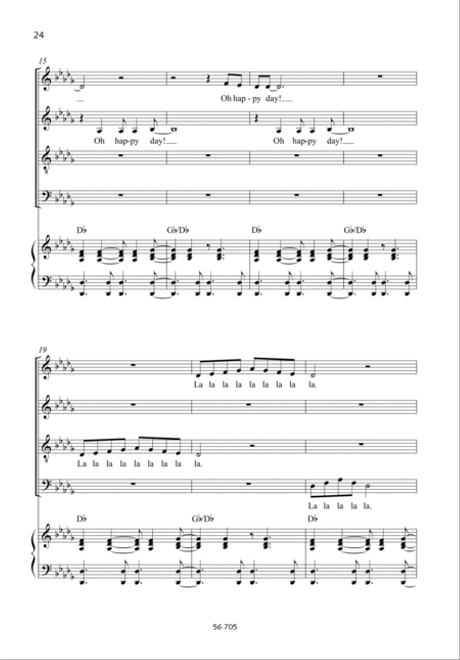 Oh Happy Day (from Sister Act 2) 4-Part scores gallery preview page 3