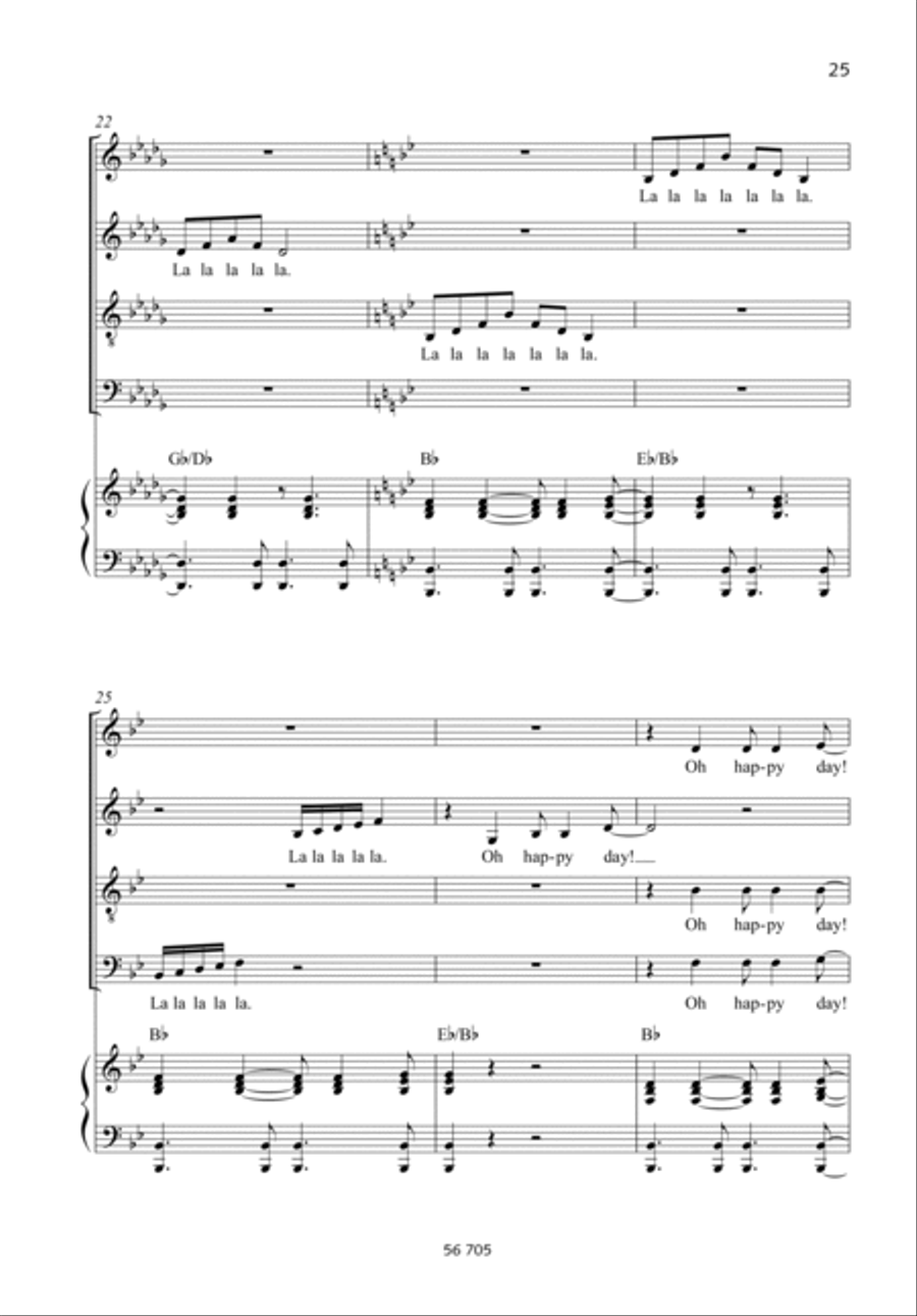 Oh Happy Day (from Sister Act 2) 4-Part scores gallery preview page 4