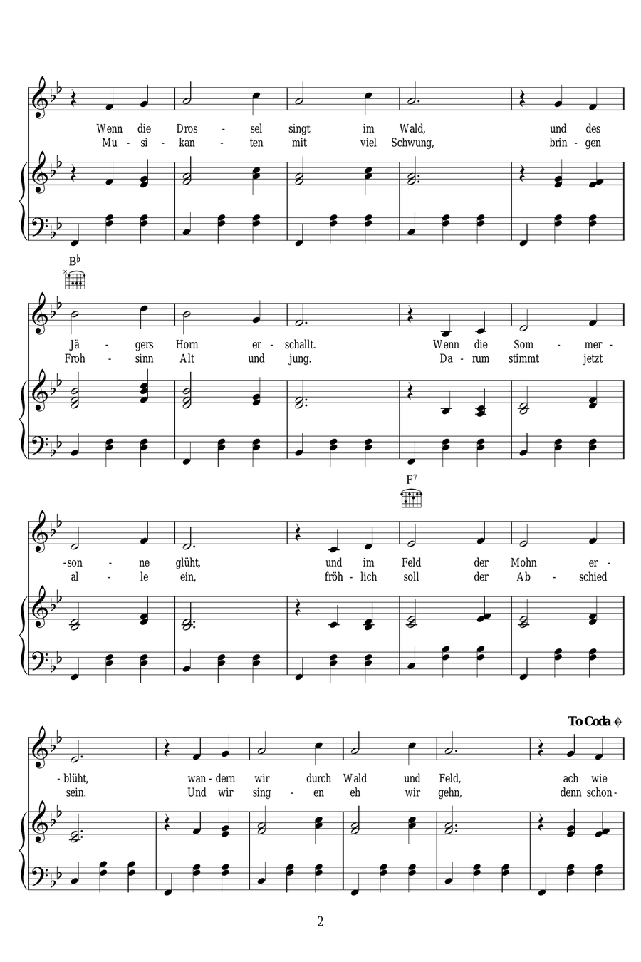 Snow Waltz (Schneewalzer) Piano, Vocal scores gallery preview page 2