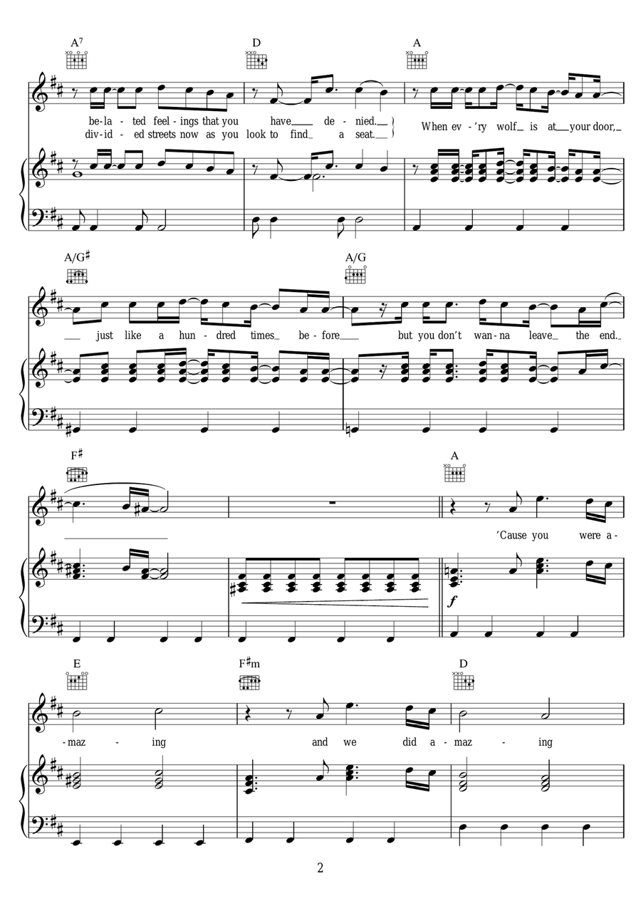 Amazing Amazing Piano, Vocal scores gallery preview page 2