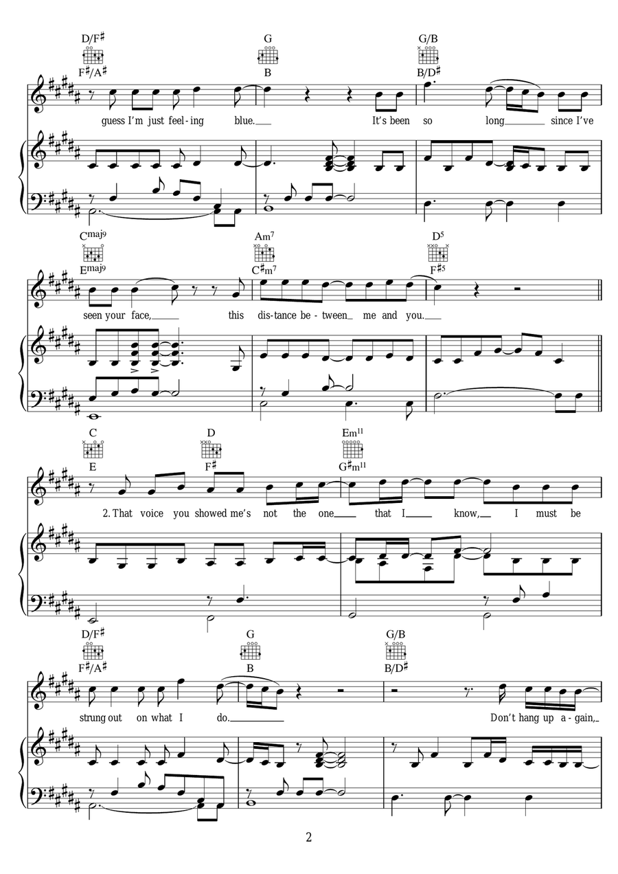 Burn For You Burn For You Piano, Vocal scores gallery preview page 2