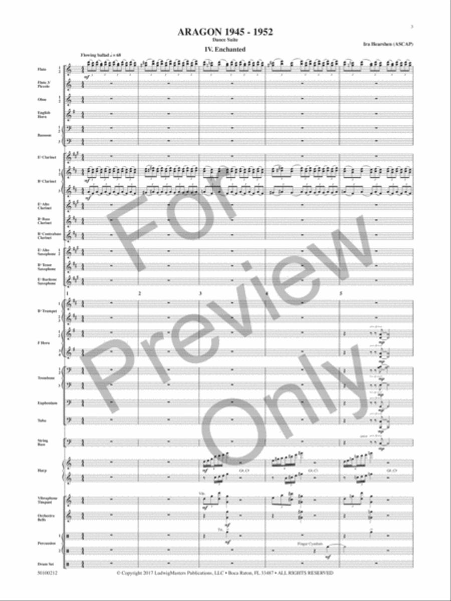 Aragon 1945-1952 (Dance Suite): IV. Enchanted Concert Band scores gallery preview page 2