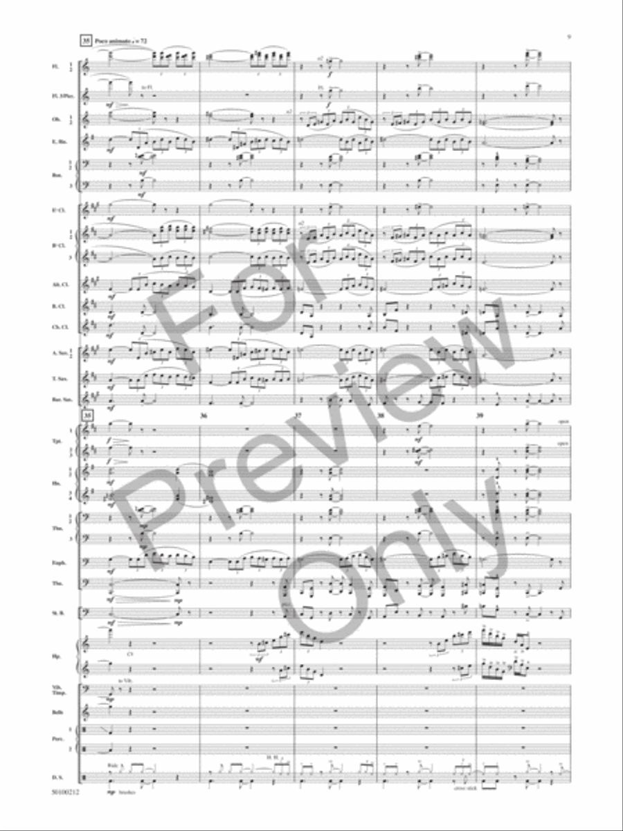 Aragon 1945-1952 (Dance Suite): IV. Enchanted Concert Band scores gallery preview page 8