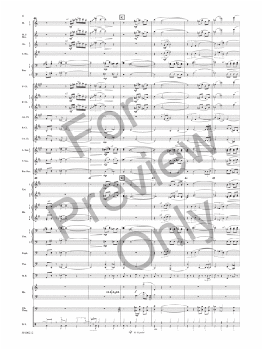 Aragon 1945-1952 (Dance Suite): IV. Enchanted Concert Band scores gallery preview page 9