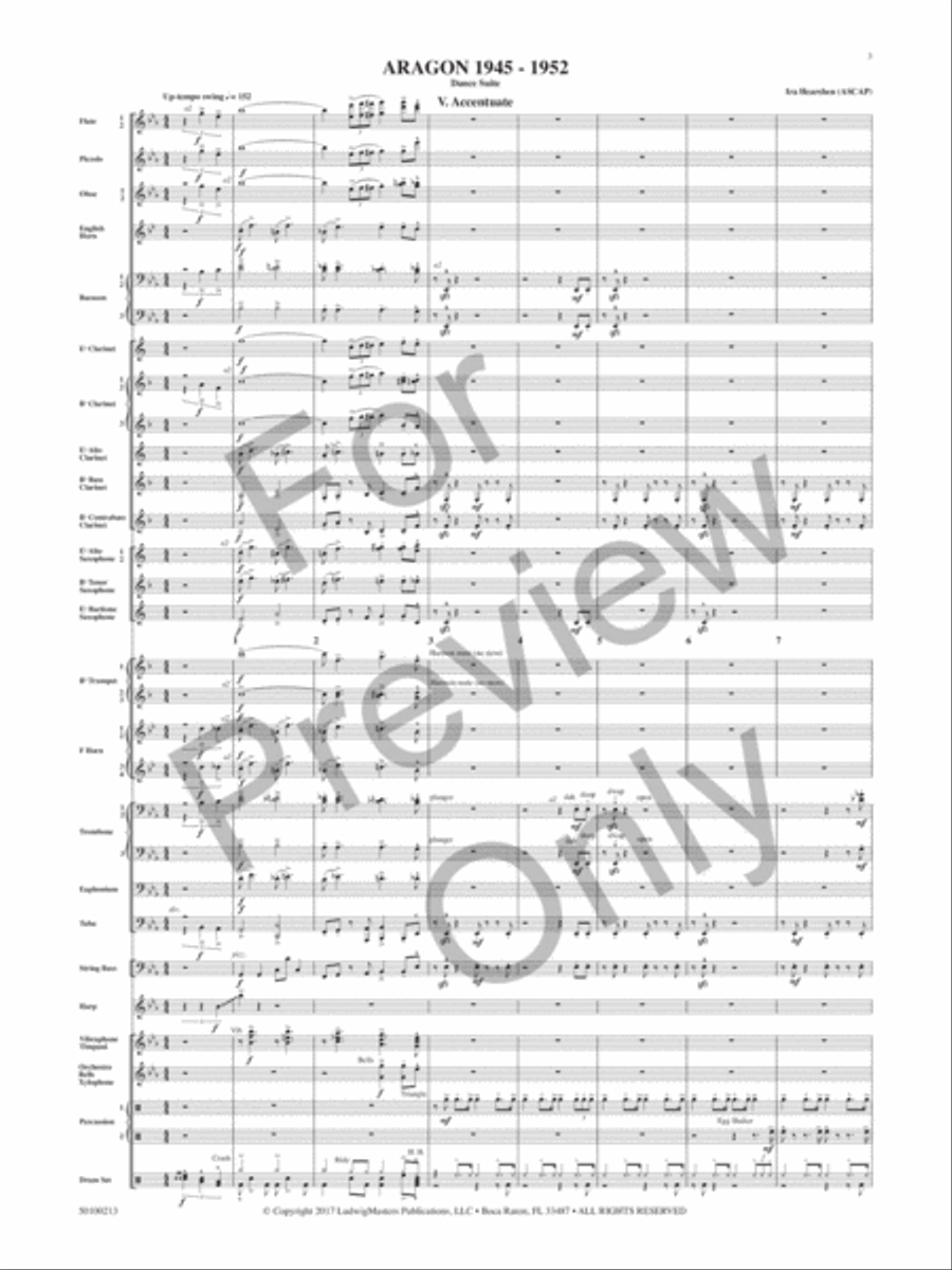 Aragon 1945-1952 (Dance Suite): V. Accentuate Concert Band scores gallery preview page 2