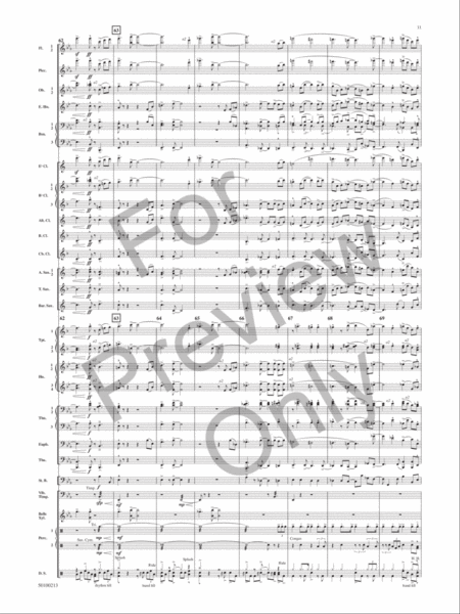 Aragon 1945-1952 (Dance Suite): V. Accentuate Concert Band scores gallery preview page 10