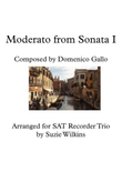 Moderato from Sonata I for SAT Recorder Trio