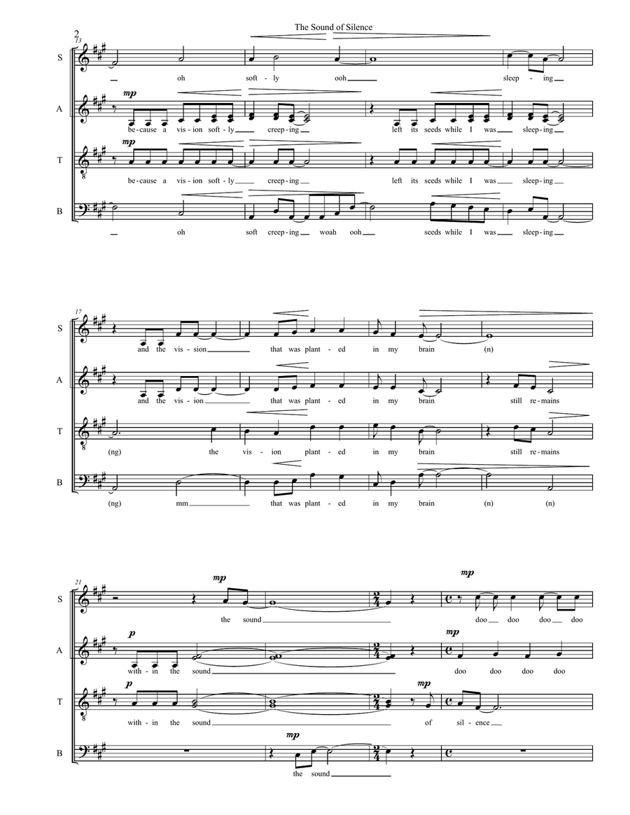 The Sound Of Silence The Sound Of Silence Divisi scores gallery preview page 2