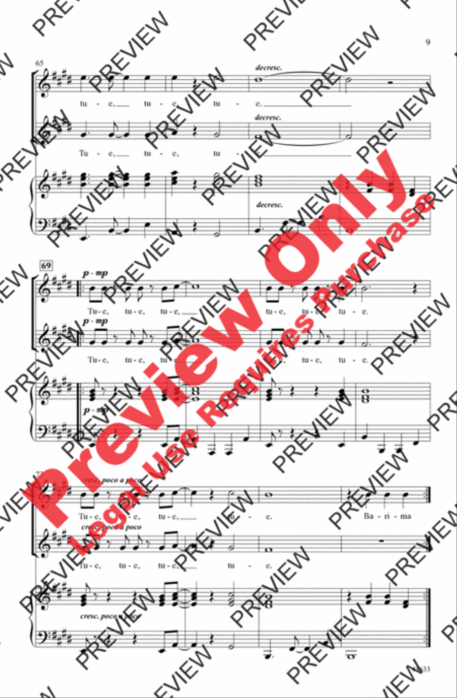Tue, Tue Tue, Tue 2-Part scores gallery preview page 9