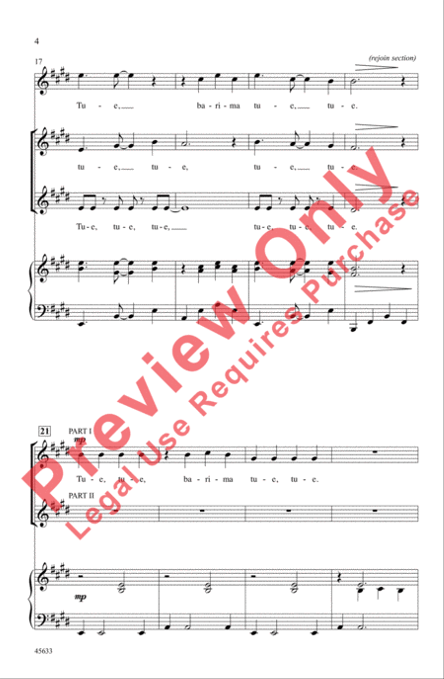Tue, Tue Tue, Tue 2-Part scores gallery preview page 14