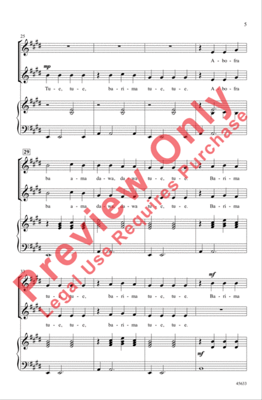 Tue, Tue Tue, Tue 2-Part scores gallery preview page 15