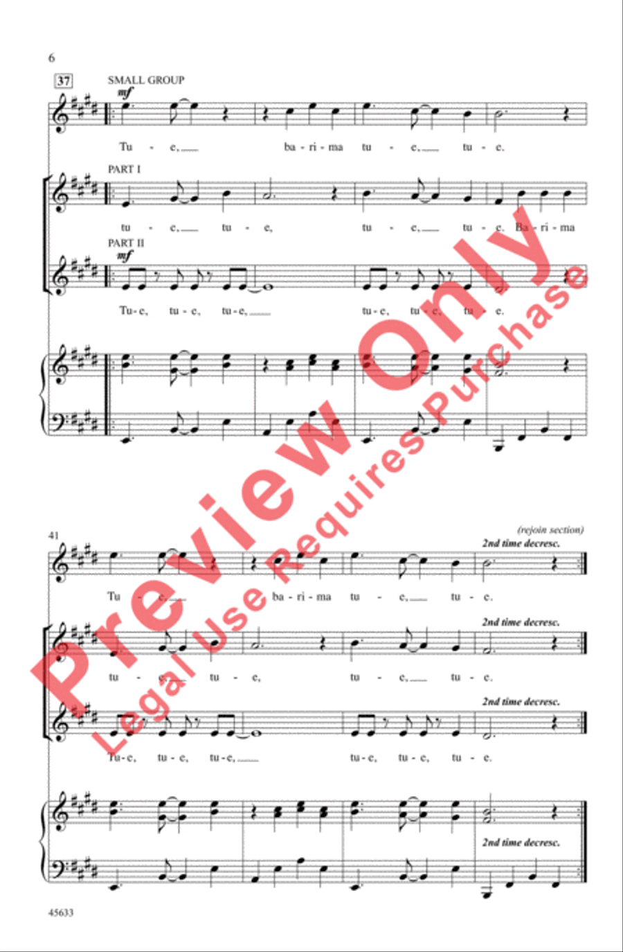 Tue, Tue Tue, Tue 2-Part scores gallery preview page 16
