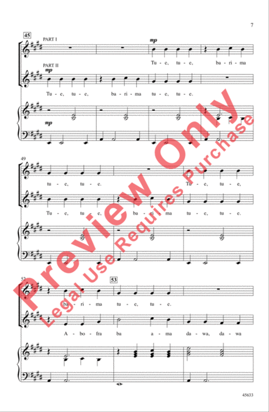Tue, Tue Tue, Tue 2-Part scores gallery preview page 17