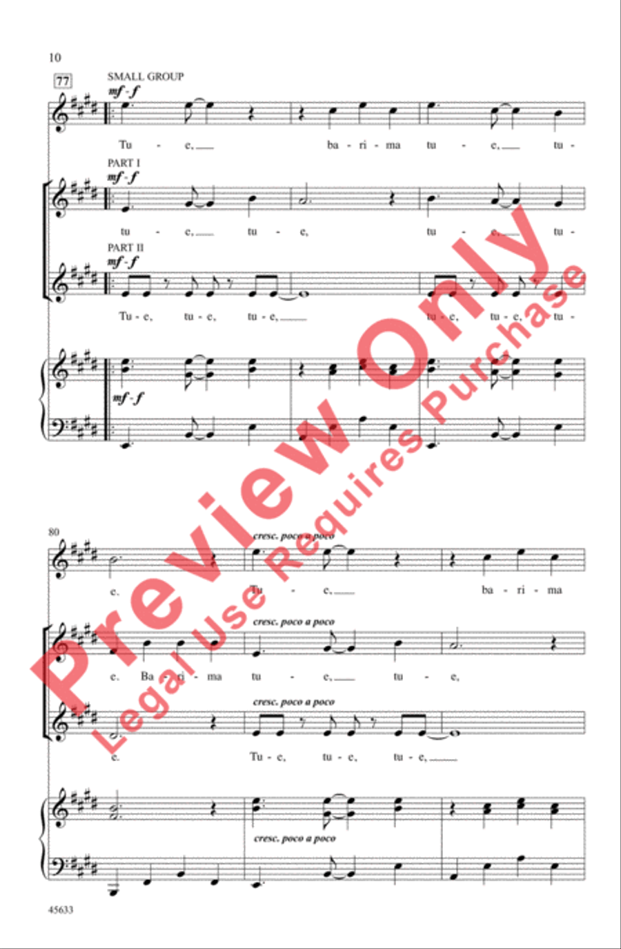 Tue, Tue Tue, Tue 2-Part scores gallery preview page 20